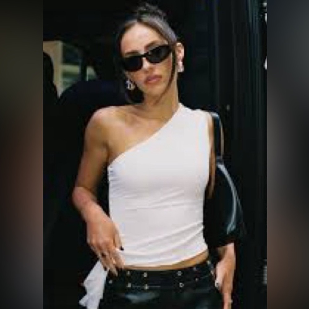 NWT Princess Polly White One-Shoulder Crop Top